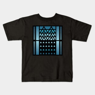 “Dimensional Surge” - V.3 Blue - (Geometric Art) (Dimensions) - Doc Labs Kids T-Shirt